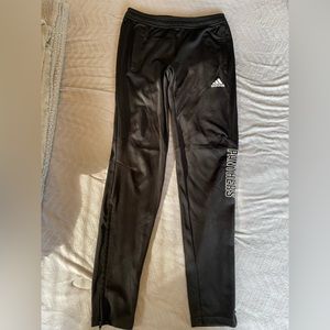 Black Adidas Jogger Sweatpants (Does say Panthers down leg) - Zippers at ankles